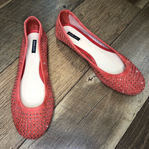 Alex Marie Coral/Pink Sequin Ballet Flats Size 9.5 - Picture 4 of 7